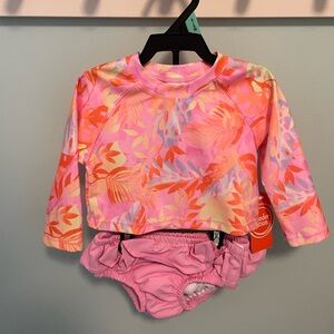 Wonder Nation Floral Two Piece Swimsuit